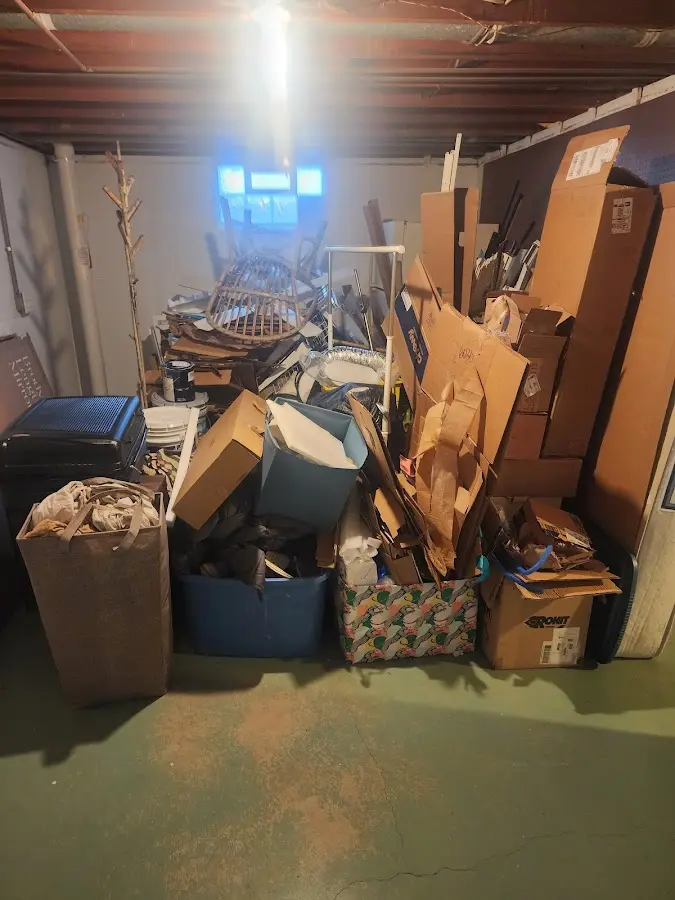 Roll-off dumpster container at job site for 20 Yard Dumpster Rental in Scottsbluff